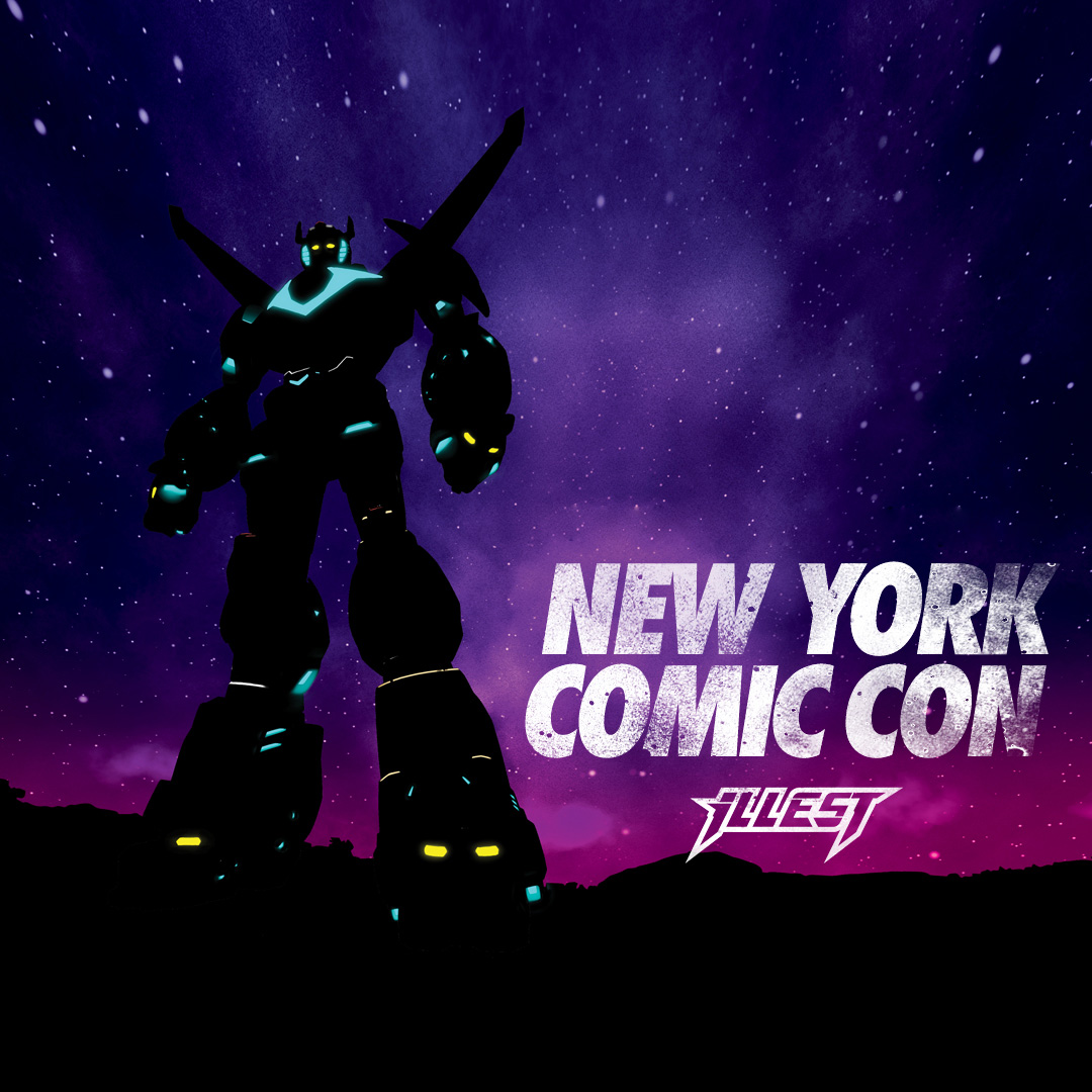 New York Comic Con graphic teaser showing Voltron Defender silhouette